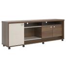 Rack Bancada para Tv de até 70" 3 Portas Dalva Imbuia/Off White