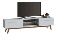 Rack Bancada para TV de Até 75 Polegadas Sala de Estar Classic 2 Gavetas 2.20 Imcal - Branco