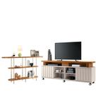 Rack Bancada Rivera Com Aparador Infinity Cinamomo Off White Hb Móveis