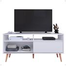 Rack Bancada Samba Home 1.36 Estante TV Smart 55 Polegadas Retrô Porta Nicho Organizador Decoração Sala Quarto Pequeno - RPM