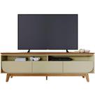 Rack Bancada Serena 3 Gavetas Para Tv De 75 Polegadas Cumaru/opala
