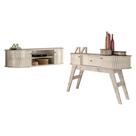 Rack Bancada Suspensa Modena Com Aparador Estoril Calacata Off White Madetec