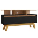 Rack Bancada Tv 50 Pol 120 Cm Rubi Cinamomo Preto Bechara