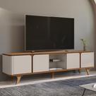 Rack Bancada Tv 60 Pol 217cm Orgânico Valen Cedro/Off C14 - Mpozenato