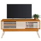 Rack Bancada Tv 65 Pol 150 cm 2 Portas Frizz Cinamomo Off White MADETEC
