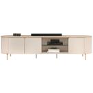 Rack Bancada Tv 75 Pol 241 cm MDF Ariana Off White Dj Moveis