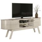 Rack Bancada Tv 75 Pol 2P 183 cm Valencia Calacata Off White MADETEC