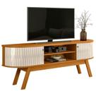 Rack Bancada Tv 75 Pol 2P 183 cm Valencia Cinamomo Off White MADETEC