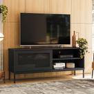 Rack Buriti 1 PT Preto 135 cm