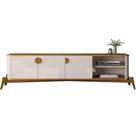 Rack Buriti 195cm para Tv Até 70 Polegadas 3 Portas Jb Bechara Cor Off White Nature