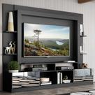 Rack c/ Painel TV 65" Portas c/ Espelho Oslo Multimóveis Preto/Branco Rack c/ Painel TV 65" Portas c/ Espelho Oslo Multimóveis Preto/Branco