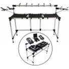 Rack Cabine dj Titanium rdj-mk2 custom Extrutura p/ Pickups Toda Discos, Kit Dj com Cdj & Mixer, Suporte de Notebook e Caixas Monitores de Referencia