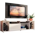 Rack Cancun e Painel até 58" Branco/preto Madesa Rack Cancun e Painel até 58" Branco/preto Madesa