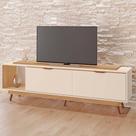 Rack Capri 100 MDF 2 Portas 1 Nicho e Pés Estilo Retrô para TV até 55