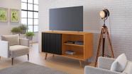 Rack carinho para tv 43'' com pés e porta de correr