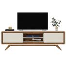 Rack Channel 150cm para Tv Até 50 Polegadas 2 Portas Fabrimóveis Cor Off White Nature