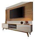 Rack classic 2g com painel 1.8 off-white/freijó - imcal