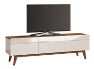 Rack Classic 3G 1.8 Off White com Freijó - Imcal Móveis