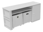 Rack Com Baús Infantil Com Porta Livros Kauana 100% Mdf