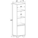 Rack com Painel 50" Estante em Mdp Branco com Siena