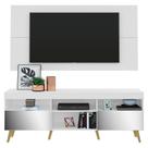 Rack Com Painel 65" Retrô Com Espelho Multimóveis V3138