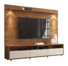 Rack com Painel Aspen 1.8 Madeiro Canela com Off White - MoveisAqui