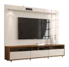 Rack com Painel Aspen 1.8 Off White com Madeiro Canela - MoveisAqui