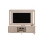 Rack com Painel Atlas para TV Até 75 Polegadas 2 Portas Ripado LED Off White - DJ Móveis Rack com Painel Atlas para TV Até 75 Polegadas 2 Portas Ripado LED Off White - DJ Móveis