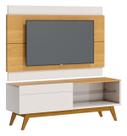 Rack com Painel Classic 1G 1.4 Nature com Off White - Imcal Móveis