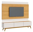 Rack com Painel Classic 3G 1.8 com LED Nature com Off White - Imcal Móveis Rack com Painel Classic 3G 1.8 com LED Nature com Off White - Imcal Móveis