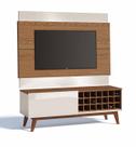 Rack com Painel Classic AD 1.4 Freijó com Off White - Imcal Móveis