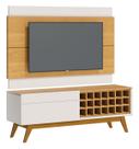 Rack com Painel Classic AD 1.4 Nature com Off White - Imcal Móveis