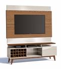 Rack com Painel Classic +AD 1.8 Freijó com Off White - Imcal Móveis