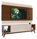Rack com Painel Delux 1.8 Off White com Natural - MoveisAqui Rack com Painel Delux 1.8 Off White com Natural - MoveisAqui