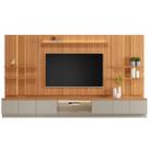 Rack com Painel e 4 Módulos Lateral Complementares Magnata Canela/Gris