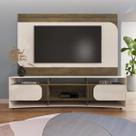 Rack com Painel Elegance p/ TV até 86" com 2 Portas Pinho/Off White - Artely
