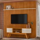 Rack com Painel Frisado para TV até 75 Polegadas 2 Portas Flexíveis com Pés New Laguna Madetec Rack com Painel Frisado para TV até 75 Polegadas 2 Portas Flexíveis com Pés New Laguna Madetec