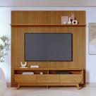 Rack com Painel Frisado para TV até 75 Polegadas 3 Gavetas com Pés Luna Madetec