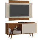 Rack com Painel Malaga para Tv Até 50 Polegadas 1 Porta Atualle Cor Nogueira Off White