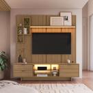 Rack com Painel para TV 55 Polegadas 180cm com LED Aurora Mel