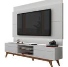 Rack com Painel Para TV 55 Polegadas Branco Classic 2G 1.8 com LED - Imcal Móveis