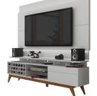 Rack com Painel Para TV 55 Polegadas Branco Classic +AD 1.8 com LED - Imcal Móveis