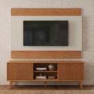 Rack com Painel para Tv 65 Polegadas Ripado em Mdf 185x196cm Gaia