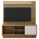 Rack com Painel para TV até 42 polegadas Tecno Mobili HO1005, Amêndoa e Off-White Rack com Painel para TV até 42 polegadas Tecno Mobili HO1005, Amêndoa e Off-White