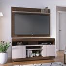 Rack com Painel para TV até 55 Pol 136x168cm Nogueira Off White