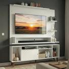 Rack com Painel para TV até 60 Polegadas 180 cm com Pés Branco/Rustic Cancun Madesa