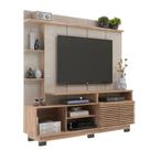 Rack com Painel para TV até 60 Polegadas 2 Portas Ripado HO4200 Marrom Decibal