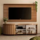 Rack com Painel para TV Até 60 Polegadas Magnum Cinamomo/Off White - Pnr Móveis