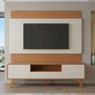 Rack com Painel para Tv até 65 Polegadas 100% Mdf e Pés em Madeira Maciça Ares