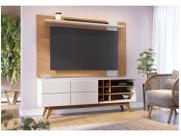 Rack com Painel para TV Até 70 Polegadas Noronha 2 Portas 3 Prateleiras Freijó/Off White Matte - Colibri